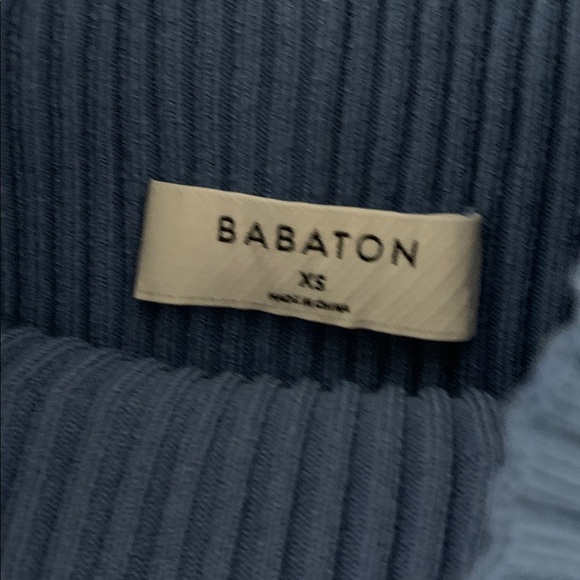 Babaton blue Ribbed Turtleneck Sweater - Picture 2 of 2